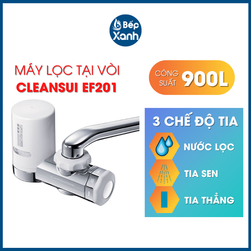 Thiết Bị Lọc Nước Lắp Tại Vòi Mitsubishi Cleansui EF201 - Công suất lọc 900 lít - Hàng Chính Hãng