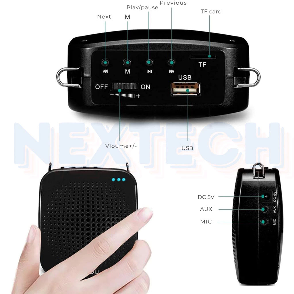 MÁY TRỢ GIẢNG SHIDU SD-S511 CÓ DÂY 15W PIN 2200MAH HIFI ÂM THANH. Loa trợ giảng Shidu S511 – Công suất 15W, Tần số 50Hz – 17KHz, Kết nối đa dạng USB Thẻ nhớ gắn ngoài AUX, Pin Lithium 2200mAh 10-15 tiếng sử dụng, Bảo Hành 12 Tháng. Hàng Chính Hãng