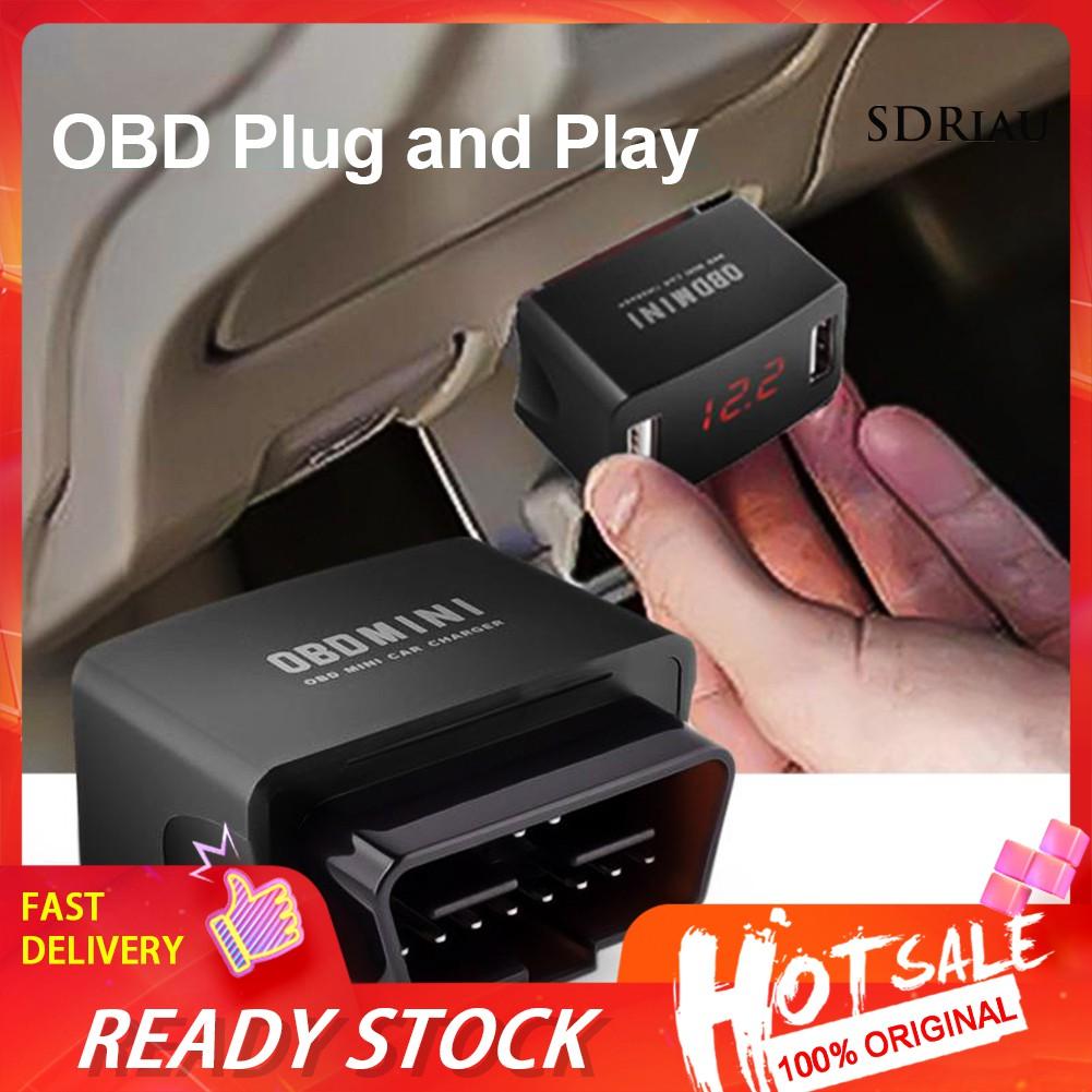 Tẩu Sạc Usb Mini Có Màn Hình Hiển Thị Điện Áp Trên Xe Hơi Qcd_Obd
