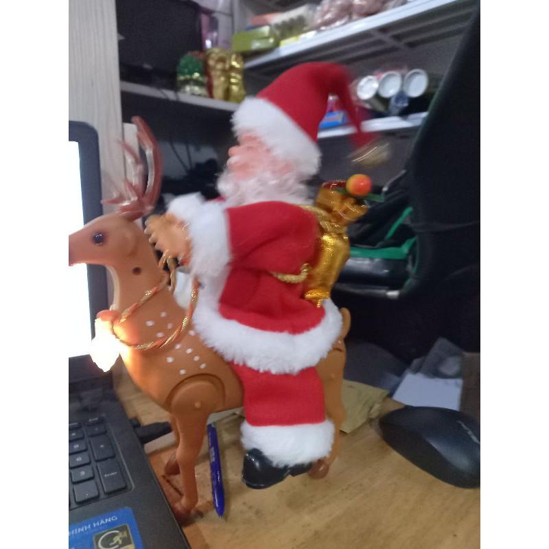 ÔNG GIÀ NOEL SIZE ĐẠI 30CM bin nhạc đèn