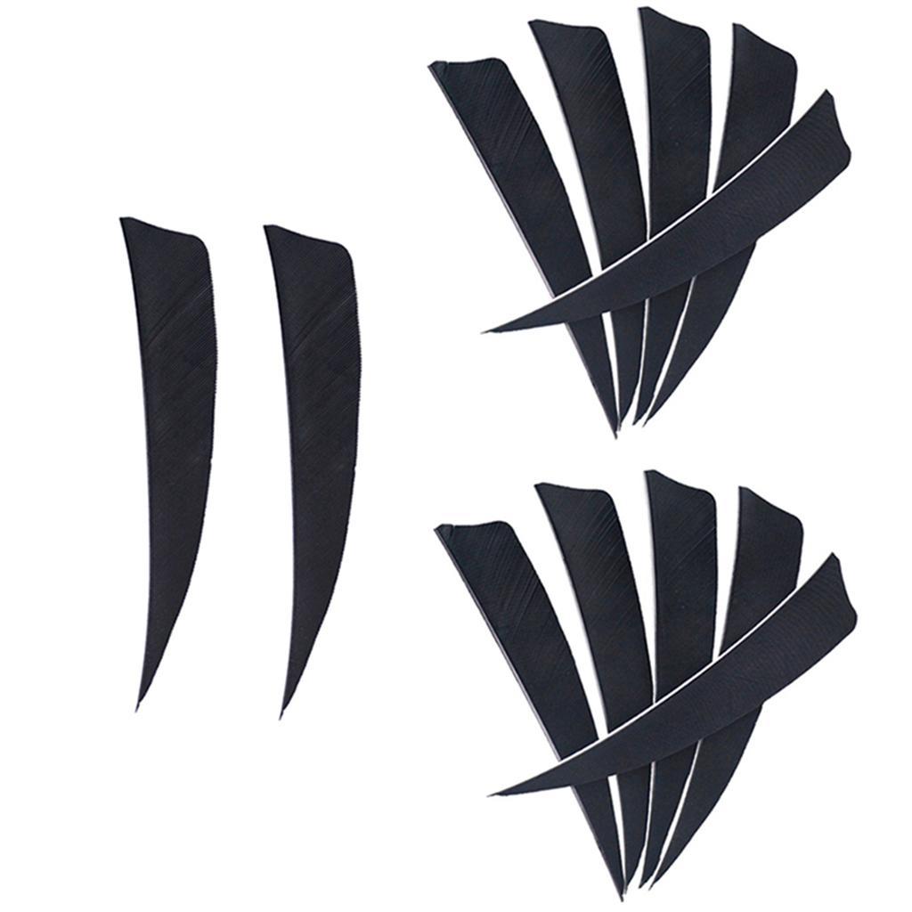 12Pcs Shield Shape Turkey Feather Arrow Archery Hunting Fletching For DIY Vanes