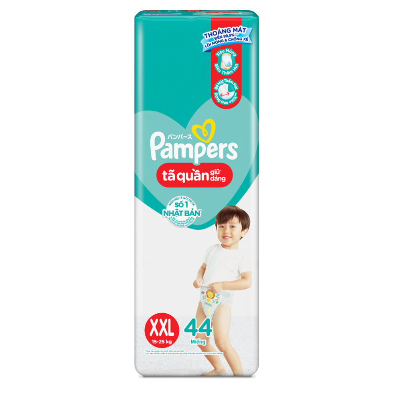 Tã quần Pampers Jumbo size XXL 44 miếng (cho bé 15 - 25kg)