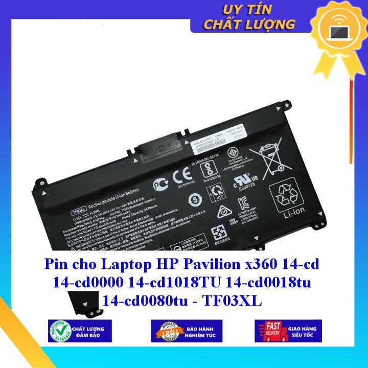 Pin cho Laptop HP Pavilion x360 14-cd 14-cd0000 14-cd1018TU 14-cd0018tu 14-cd0080tu TF03XL - Hàng chính hãng  MIBAT1160