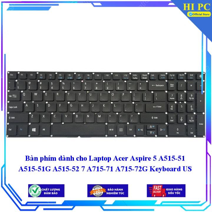 Hình ảnh Bàn phím dành cho Laptop Acer Aspire 5 A515-51 A515-51G A515-52 7 A715-71 A715-72G Keyboard US - Hàng Nhập Khẩu