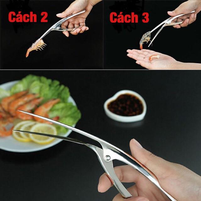 Kìm Bóc Tôm Inox, Dụng cụ lột vỏ tôm đa năng