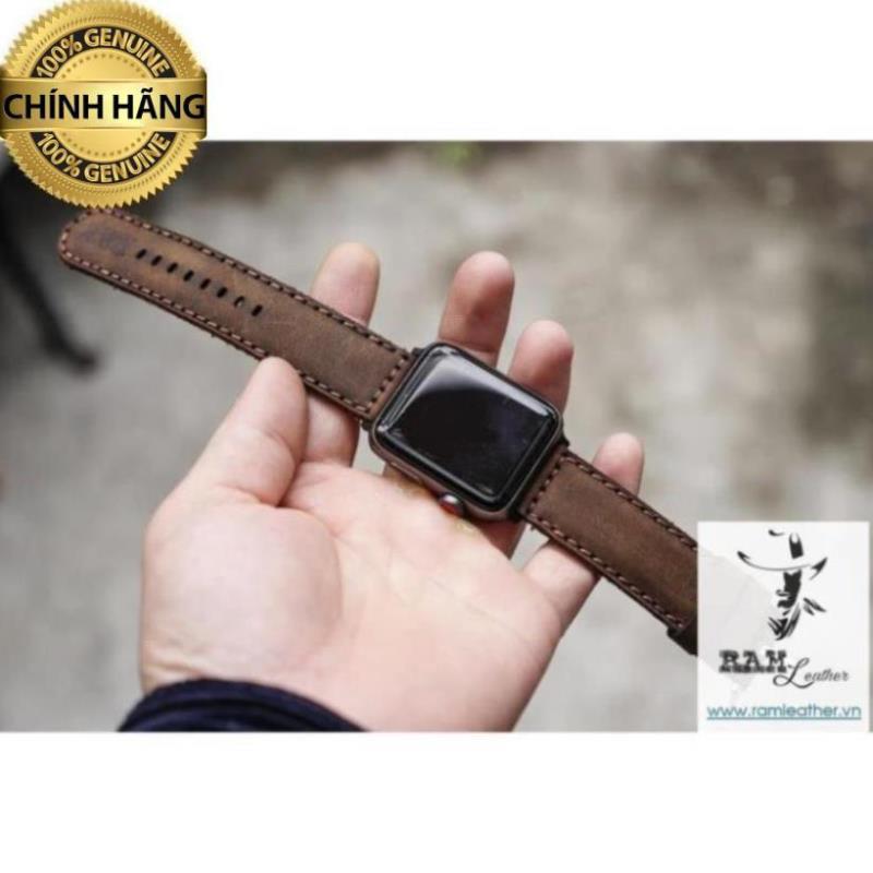 DÂY ĐỒNG HỒ DA SÁP NGỰA – RAM BAUHAUS 1950 DÀNH CHO APPLE WATCH - HÀNG CHÍNH HÃNG