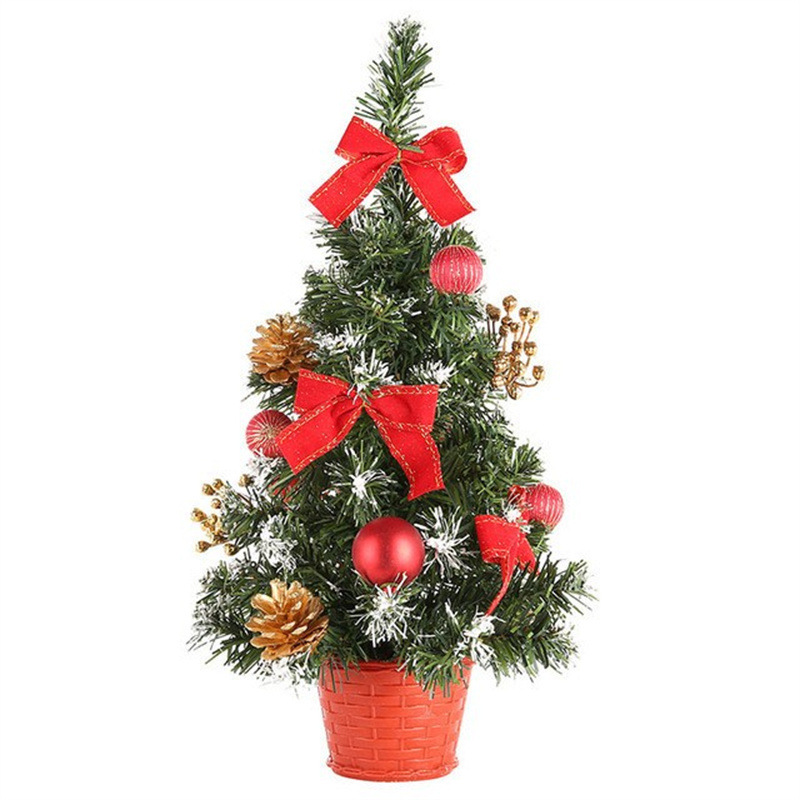 Chậu Cây Thông Trang Trí Noel 20Cm Để Bàn Trang Trí Giáng Sinh