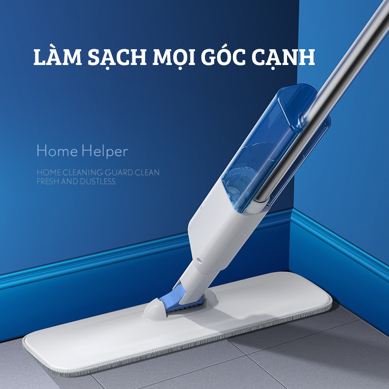 Cây Lau Nhà Phun Sương, Chổi Lau Nhà 360° Kiêm Cây Lau Kính Đa Năng 3IN1 Damas P2 Plus - Thiết Kế Khớp Xoay 180° Linh Hoạt Dễ Dàng Di Chuyển Mọi Góc Ngách Trong Nhà - Chuyển Đổi Bản Lau Nhà Thành Bản Lau Kính Chỉ Với 1 Bước Đơn Giản - Hàng Chính Hãng