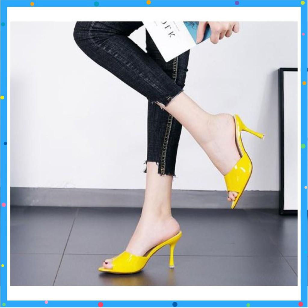 DÉP NỮ CAO GÓT NỮ DA BÓNG CAO 8CM MÃ L_CG13 DỄ PHỐI ĐỒ