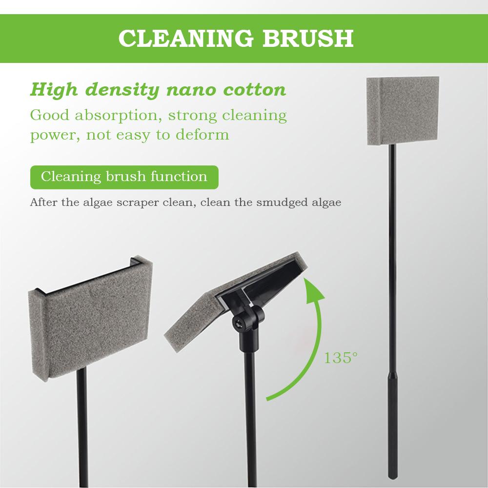 Dụng cụ vệ sinh bể cá đa năng 3 trong 1 gồm chổi quét bể cá + Dụng cụ nạo tảo + Lưới cá