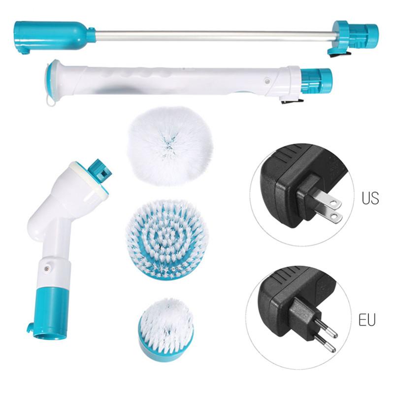 Chổi quét trần lau phủi bụi bằng điện thông minh Huricane Spin Duster cán dài cầm tay 360 không dây