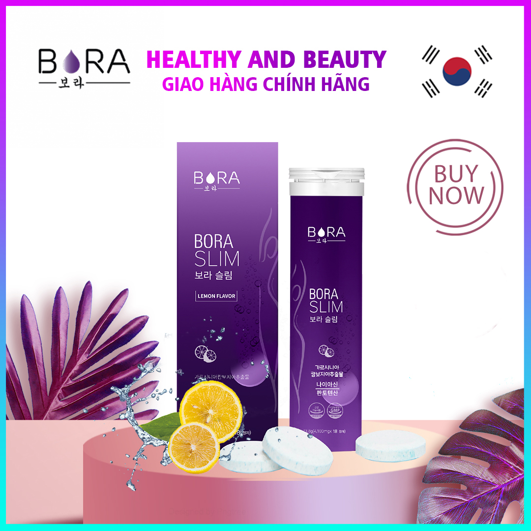 Viên sủi hỗ trợ giảm cân bản cao cấp Hàn Quốc Bora Slim Plus 18 viên