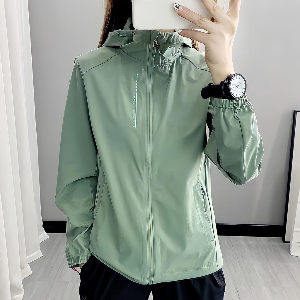 Áo Khoác Gió Nữ Chống Nước Giữ Nhiệt Cổ Cao Có Mũ