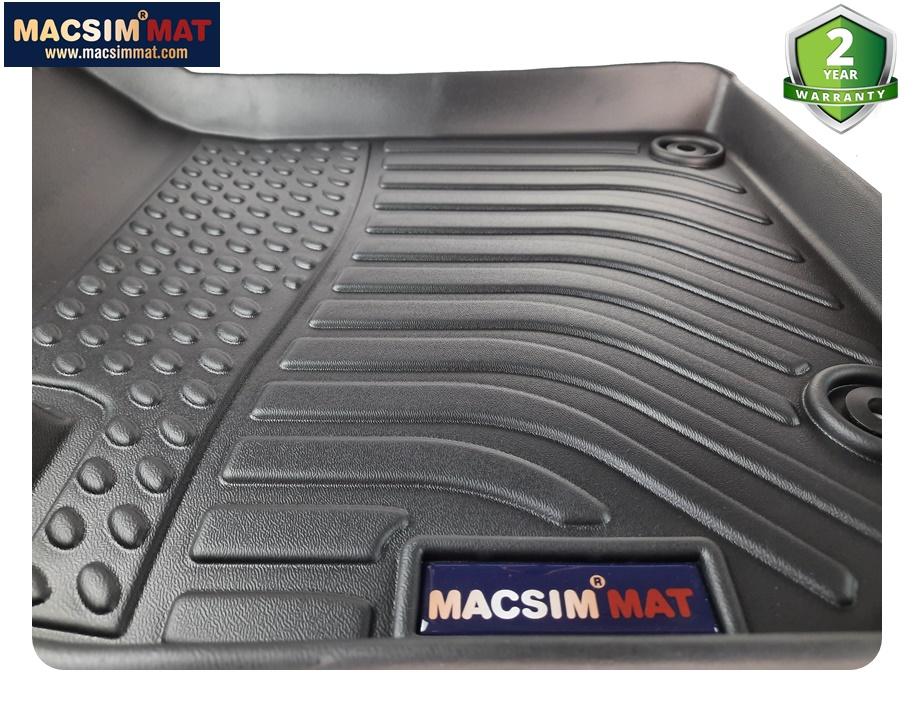 Thảm lót sàn xe dành cho KIA Seltos Premium 2019 - 2020 Nhãn hiệu Macsim chất liệu nhựa TPV cao cấp màu đen