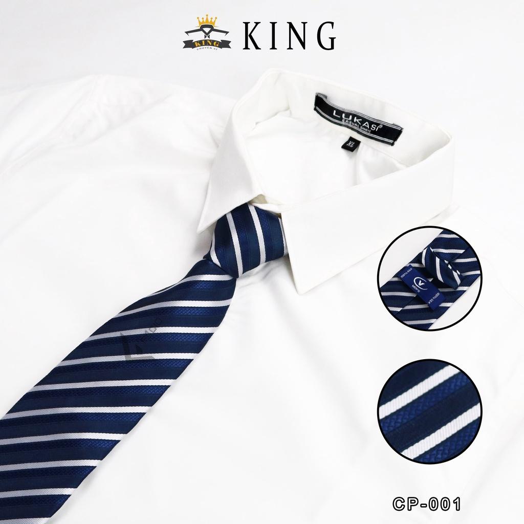 Cà vạt nam công sở bản 8cm KING caravat cao cấp giá rẻ vải silk lụa