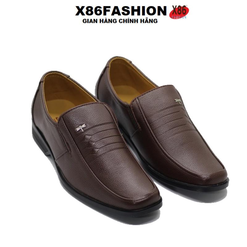 Giày tây nam cho người trung niên 2 màu nâu và đen đế khâu chăc chắn X86fashion-OG04