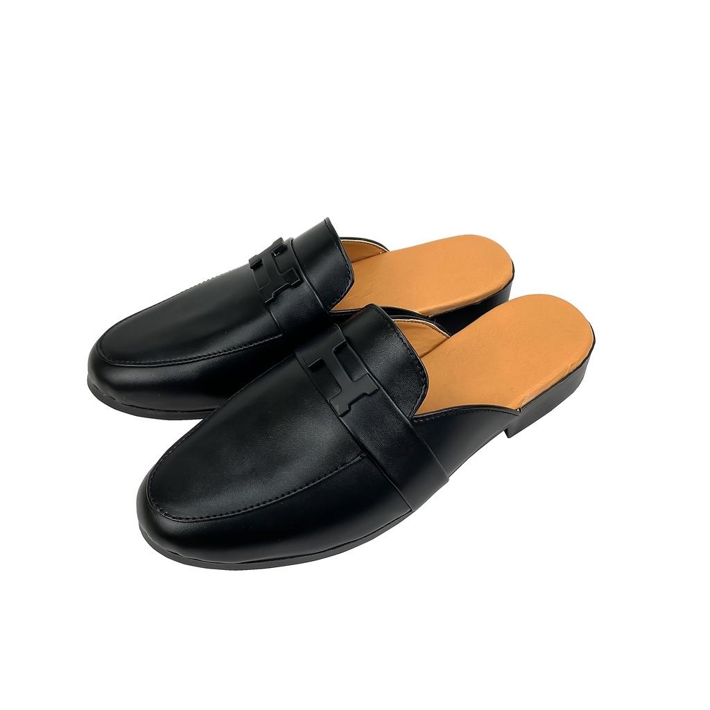 Giày sục nam, sục nam chữ H Da Pu - Mã GSN15