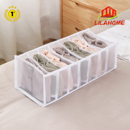 Túi Vải Lưới Đựng Đồ Lót Tất Vớ Nhiều Ngăn Siêu Tiện Lợi, Tiết Kiệm Không Gian - Hàng Chính Hãng
