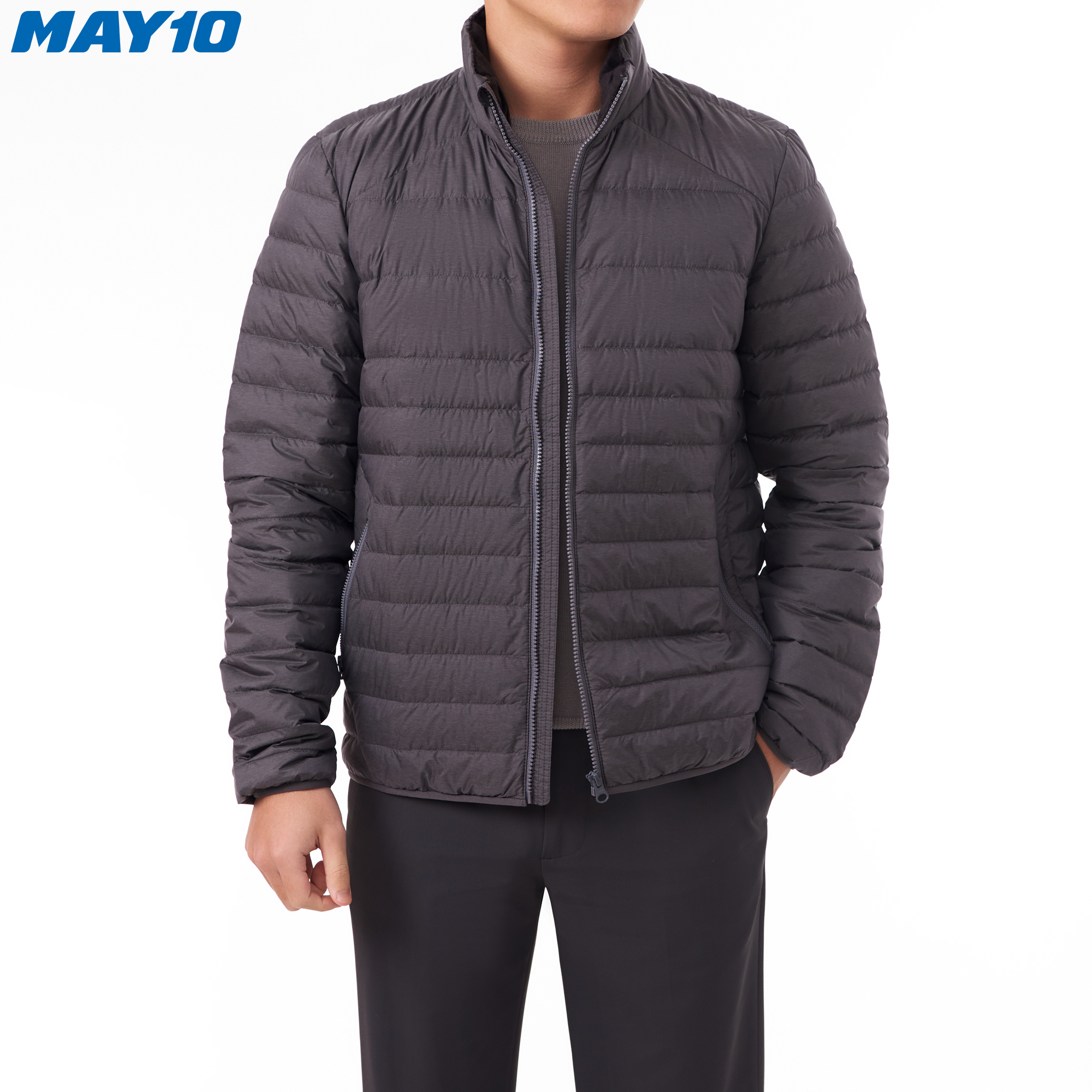Áo khoác Jacket lông vũ nam May 10 mã 030120487 GREY