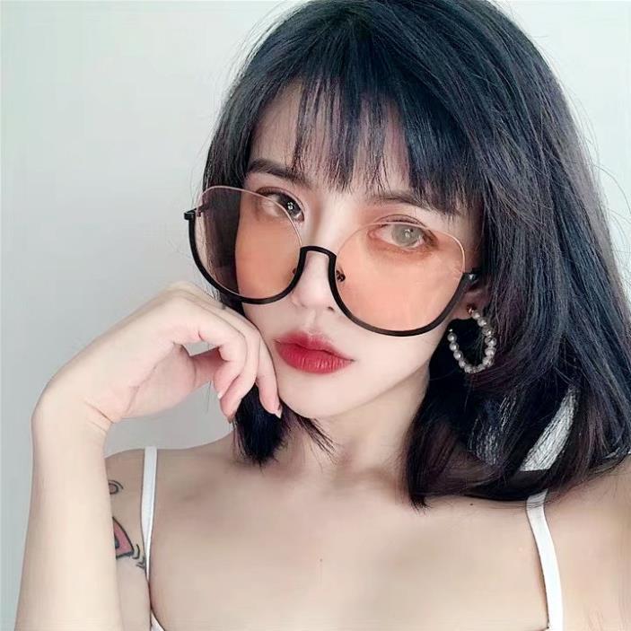 kính râm Hàn Quốc nữ cá tính nửa gọng D142