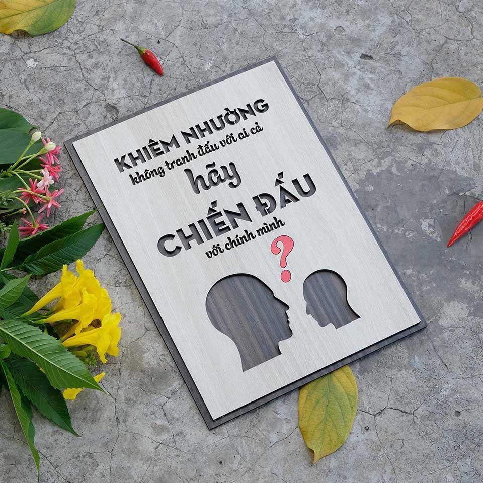 Tranh tạo động lực TBIG018 - Khiêm nhường không tranh đấu với ai cả, hãy chiến đấu với chính mình