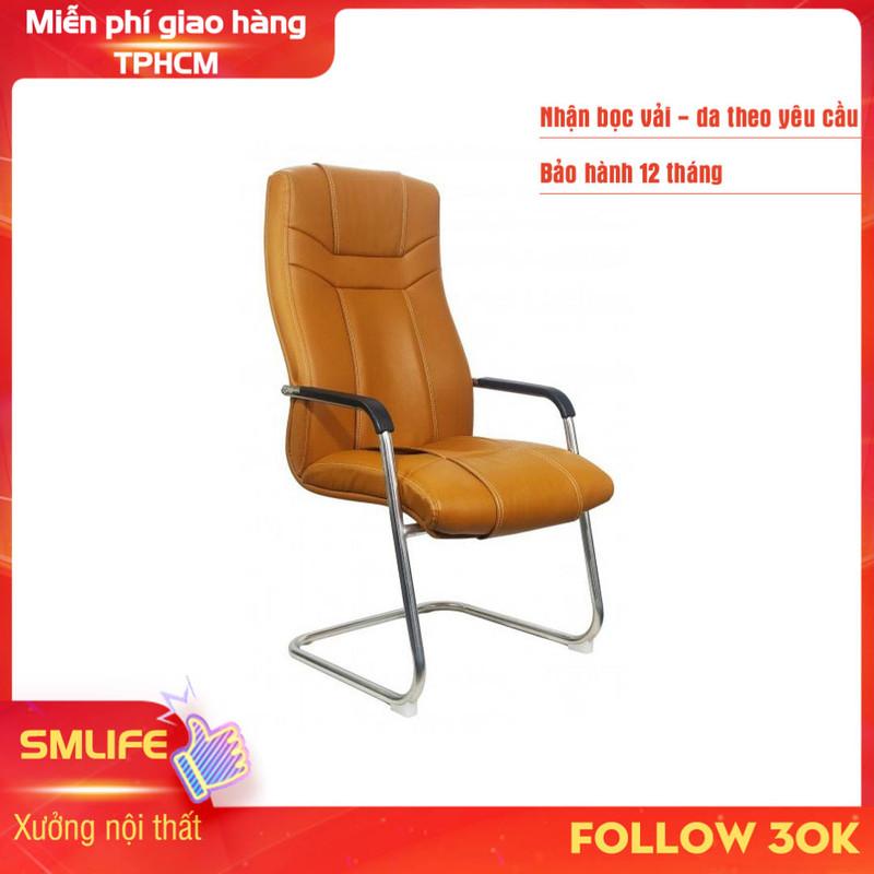 Ghế phòng họp chân quỳ lưng cao bọc da SMLIFE Flora