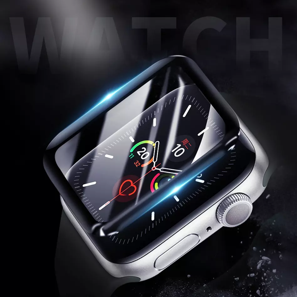 Bộ 2 miếng dán màn hình kính cường lực Full 3D dành cho Apple Watch 45mm hiệu WIWU iVista Chống va đập, vát cạnh 2.5D, hạn chế vân tay - hàng nhập khẩu