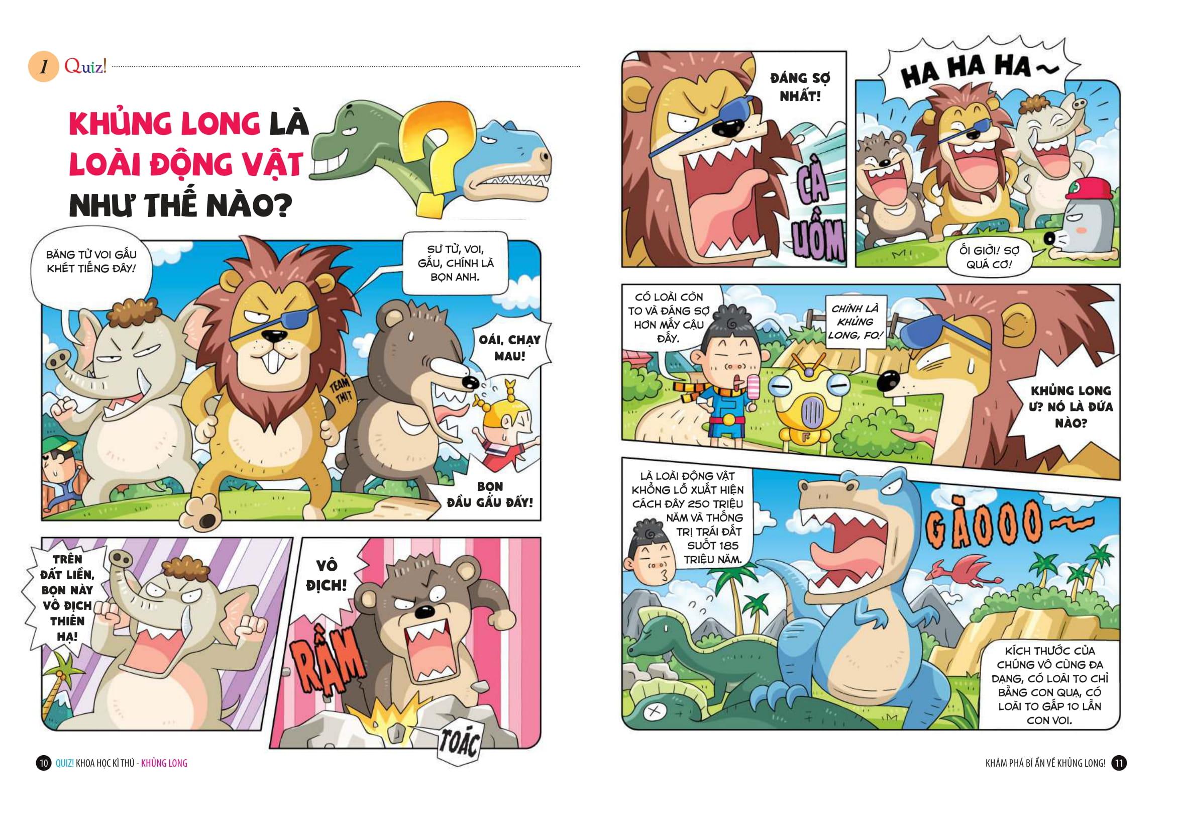 Sách - Quiz! Khoa Học Kì Thú - Khủng Long