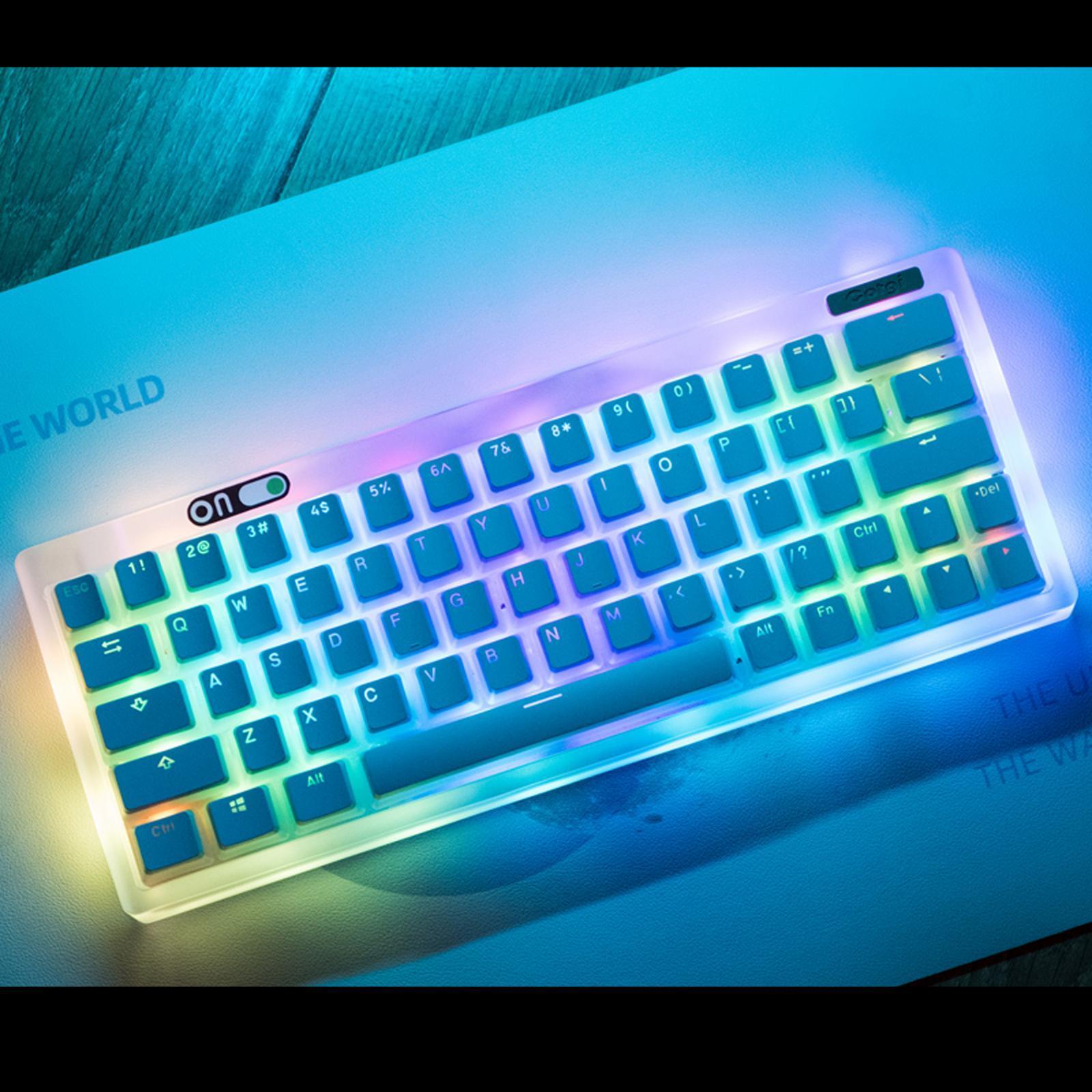 PBT Pudding Keycaps Translucent 108 Keys Keycap Set for Most Mechanical Keyboard PC Gaming