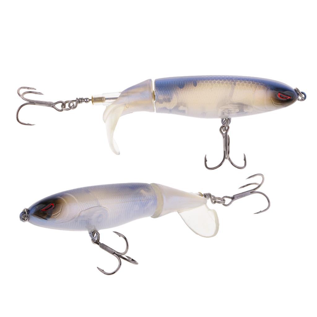 2x Fishing Lures Topwater Floating Hard Bait 10cm 13.2g Blue