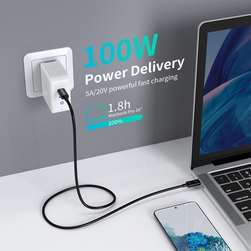 Cáp USB Type C Thunderbolt 3 (0.8m/2.6ft) Hỗ Trợ Sạc PD 100W A3009 ( HÀNG CHÍNH HÃNG)