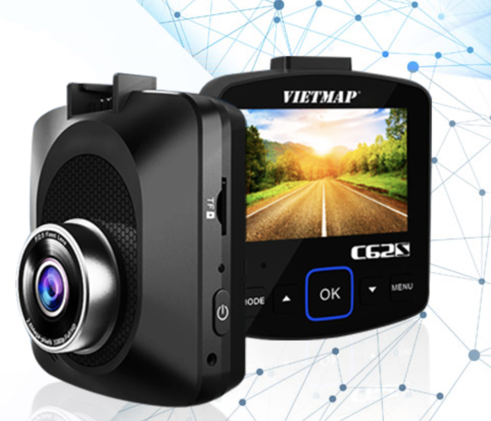 Camera Hành Trình Ô tô VietMap C62S độ phân giải Ultra HD 4K - Ghi Hình Trước Sau Tích Hợp Cảnh Báo Giao Thông Bằng Giọng Nói + Wifi + Thẻ Nhớ 16GB - Hàng Chính Hãng Công ty