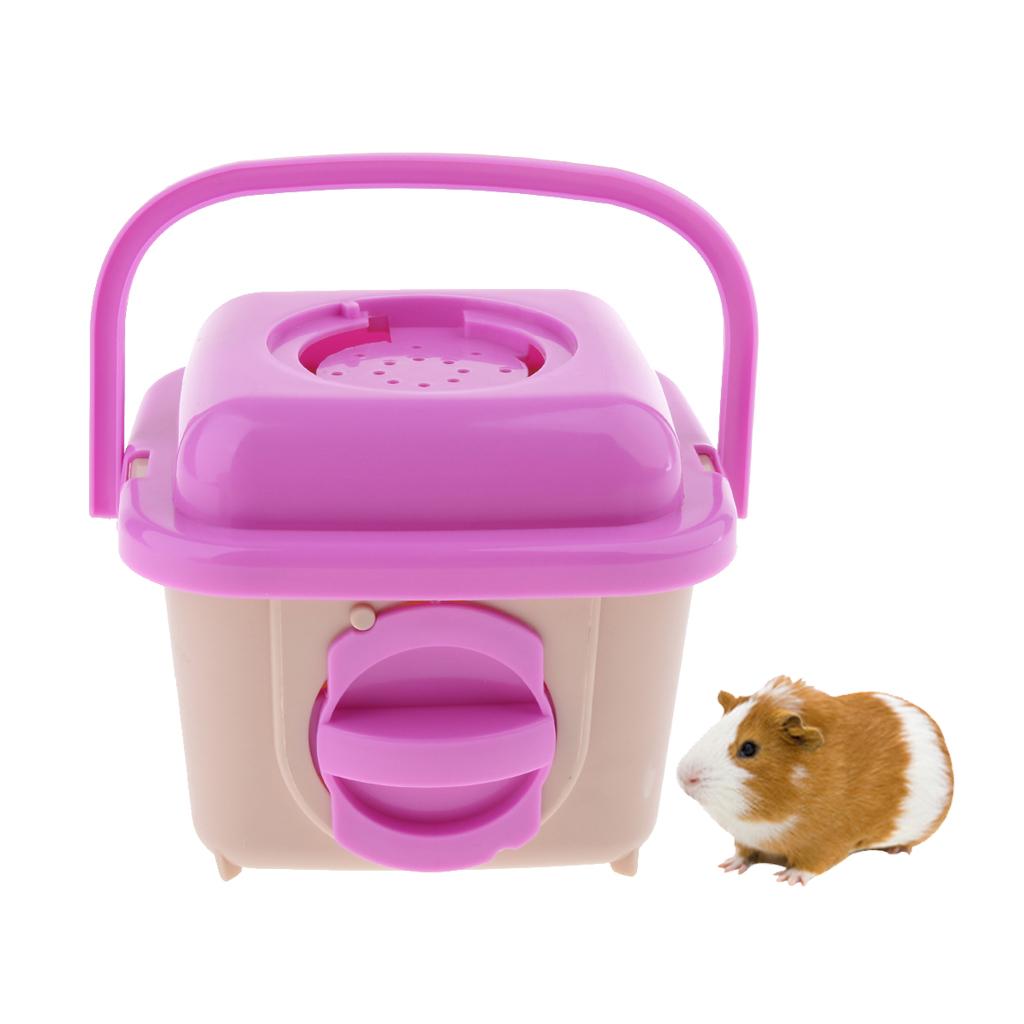 Portable Hamster Outdoor Carrier Mini Cage Mice Moving House For Travel
