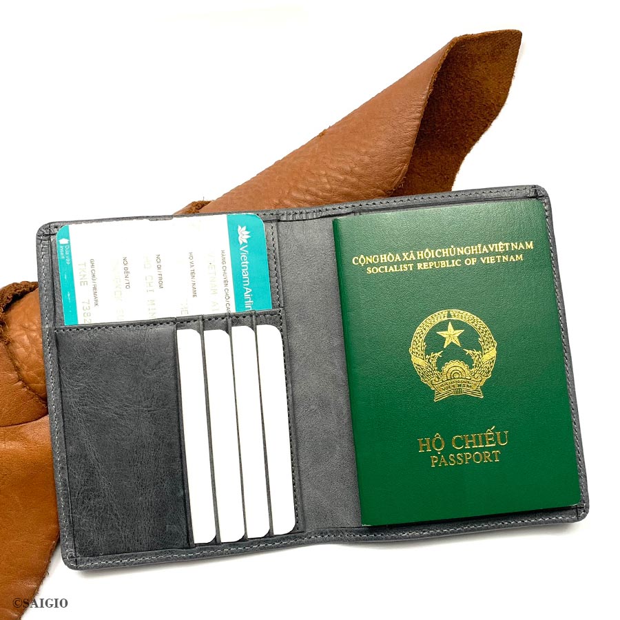 Ví Đựng Hộ Chiếu Passport Nam Nữ Cao Cấp, Da Bò PULL-UP Mềm Mại, Thiết Kế Hiện Đại - Đa Năng, Đựng Được Nhiều Loại Hộ Chiếu, Nhiều Ngăn Thẻ ATM, Đựng Tiền, Vé Máy Bay, Tiện Dụng Khi Đi Du Lịch, Công Tác - Hàng Chính Hãng SAIGIO