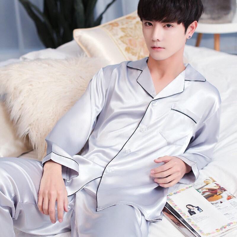 Bộ Pijama Dài Tay Nam Nữ Màu Trơn, Bộ Đồ Mặc Nhà Sang Trọng