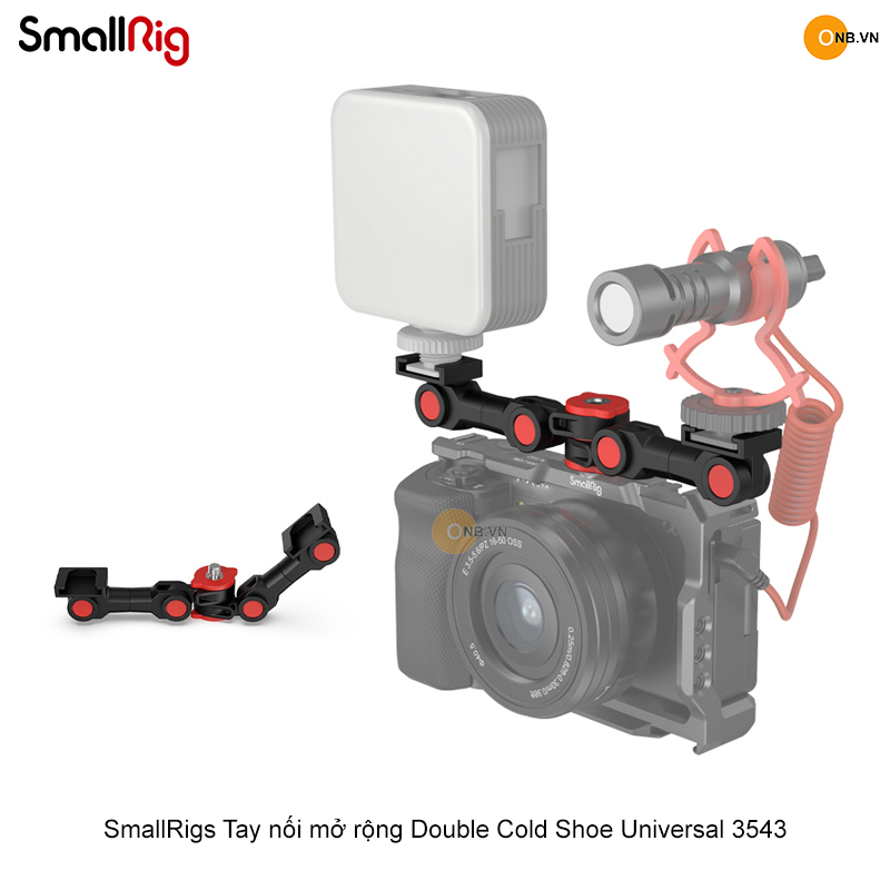 SmallRigs Tay nối mở rộng Double Cold Shoe 3543