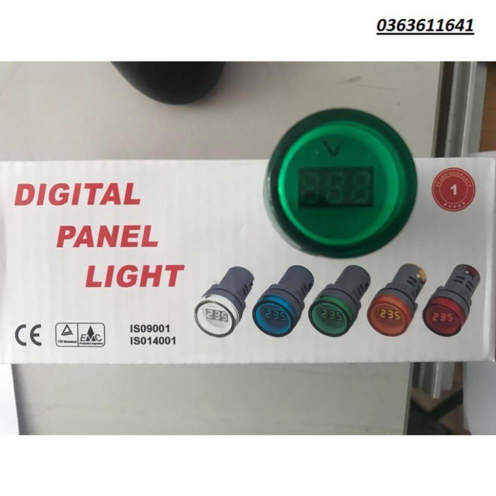 Đèn báo Vôn Ø22 Phi 22 đèn báo hiển thị điện áp Vôn kế .
