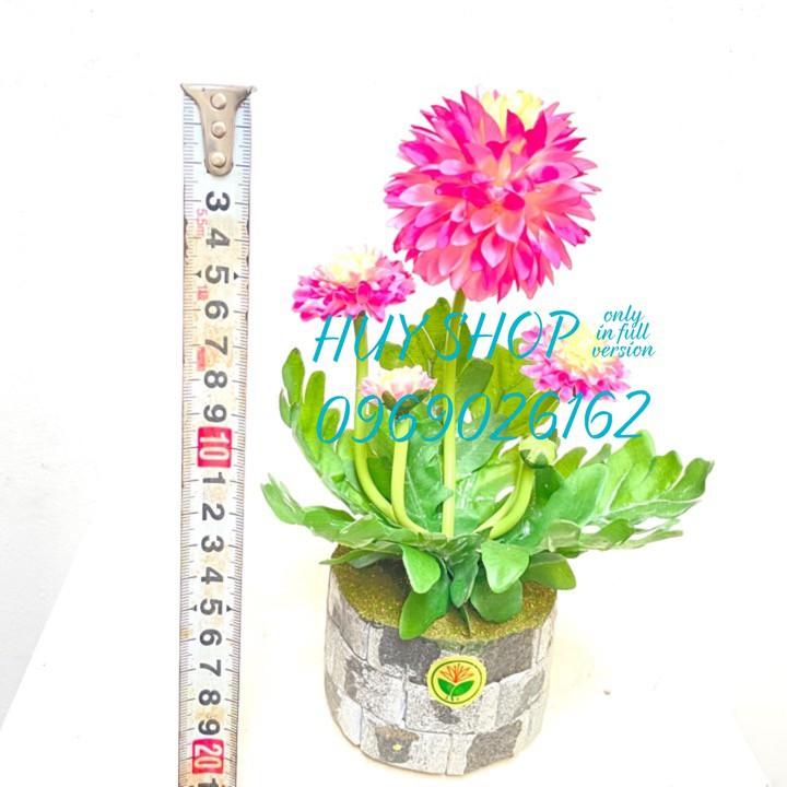 LỌ HOA CÚC NHÂN TẠO ĐỂ BÀN 20CM
