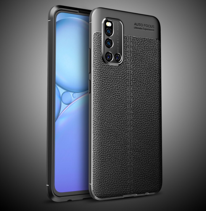 Ốp lưng Silicon Auto Focus giả da, chống sốc dành cho Vivo V19 - Hàng chính hãng
