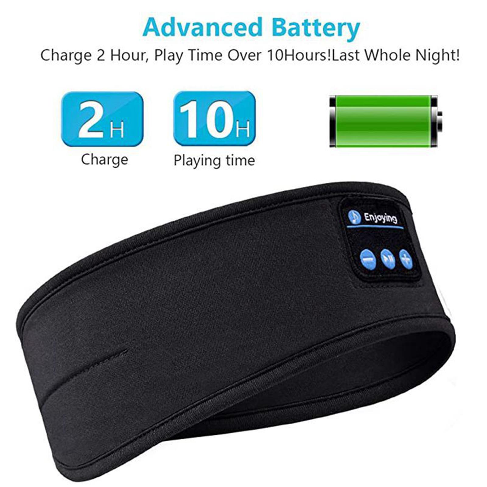 BT Music Soft Warm Hair Band with Stereo Headphone Headset Speaker Wireless Mic Hands-free for Men Women Gift