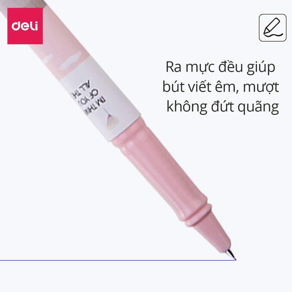 Bút máy học sinh Deli - Họa tiết đáng yêu - Màu ngẫu nhiên - A919