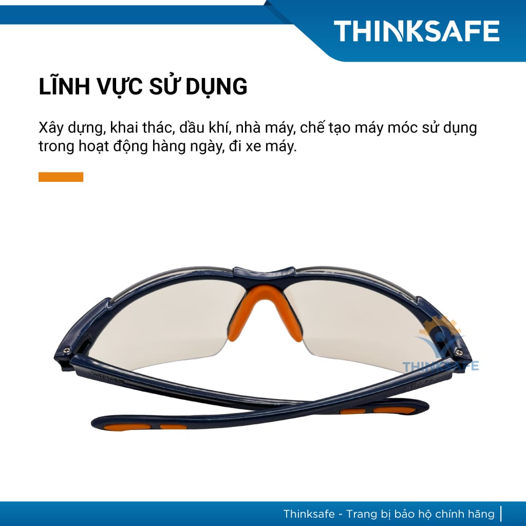 Kính chắn bảo hộ King's Thinksafe, chống tia uv cao cấp, bảo hộ đa năng, chống bụi đi đường, dùng lao động màu đen KY313B