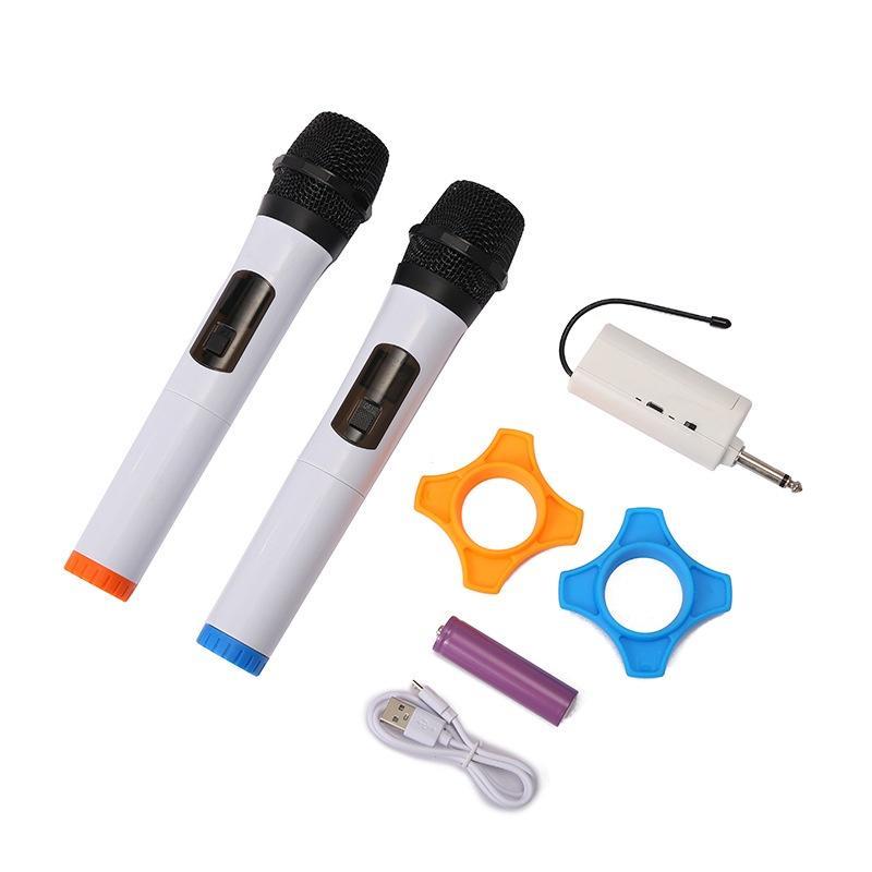 Bộ Micro Không Dây UHF Không Dây Cầm Tay Có Thể Sạc Lại Dùng Để Hát Karaoke Tiệc Tùng