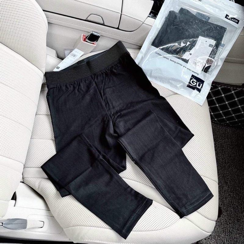 Quần legging nữ xuất hàn chất liệu cotton không bai không nhão không xù. Quần legging cạp chun bản to che bụng