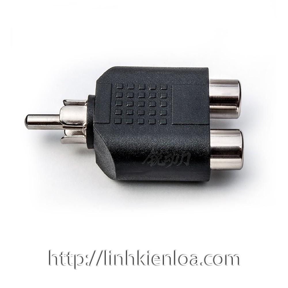 Jack chia AV từ 1 ra 2 Hoa Sen - Đầu Chia AV từ 1 ra 2 - Jack loại tốt, cực bền