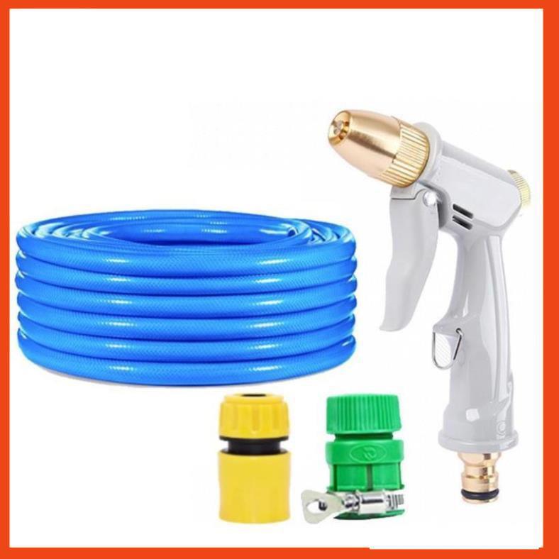 Bộ dây vòi xịt nước rửa xe, tưới cây tăng áp 3 lần, loại 15m 206846