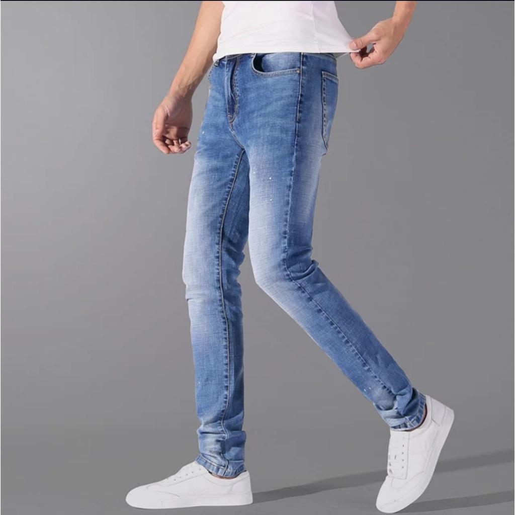 Quần jean nam co giãn ống suôn cao cấp 4 màu