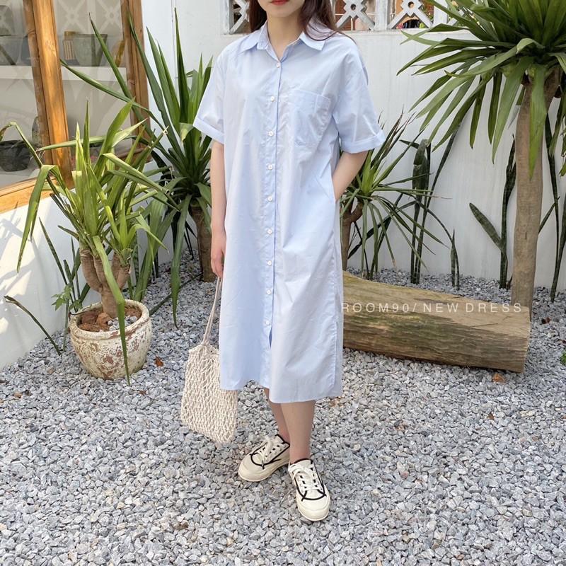 Đầm sơ mi ZARA xuất dáng dài thoải mái form rộng thiết trẻ chung có túi dễ  mặc hàng đủ size sml  Shopee Việt Nam