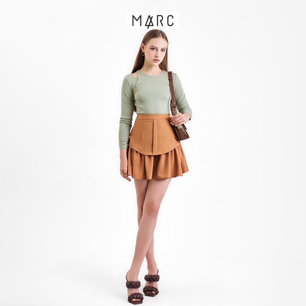 Áo thun kiểu khoét vai nữ MARC FASHION cutout tay dài rút nhún FASH090522