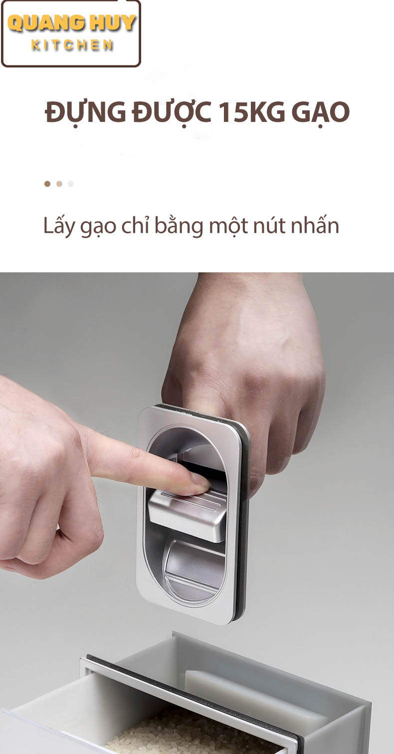 Thùng gạo âm tủ mặt gương chất lượng giá tốt cam kết giao đúng màu